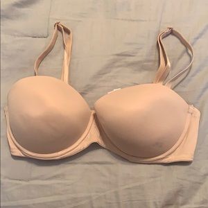 Pink strapless bra